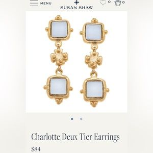 Susan Shaw NWT Charlotte Deux Tier Earrings